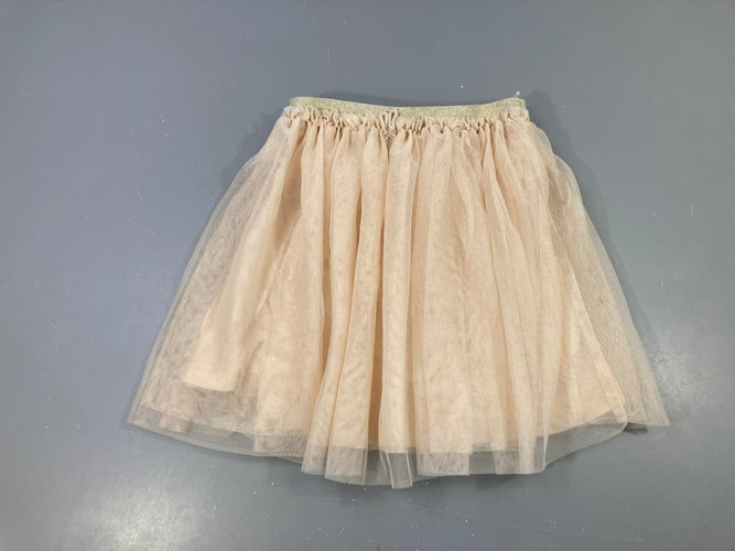 Jupe tulle saumon pailleté, moins cher chez Petit Kiwi