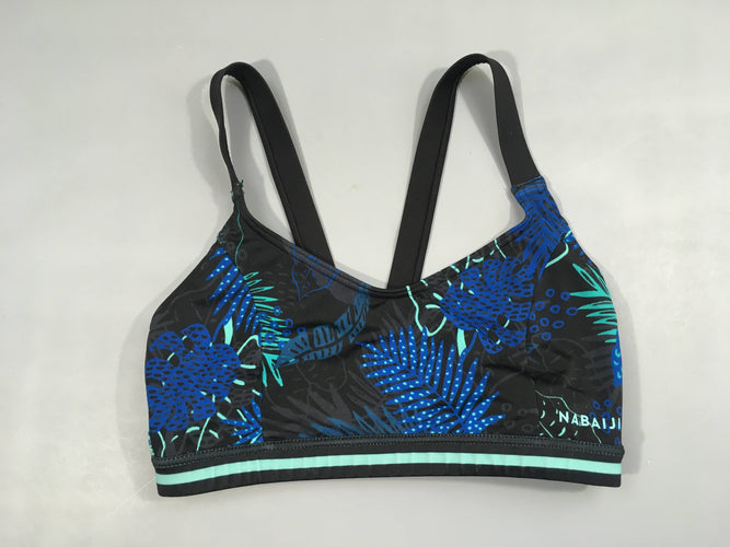 Haut de maillot noir-bleu Nabaiji, moins cher chez Petit Kiwi