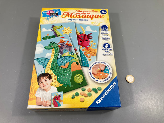 Ma première mosaïque Dragon +4a, moins cher chez Petit Kiwi