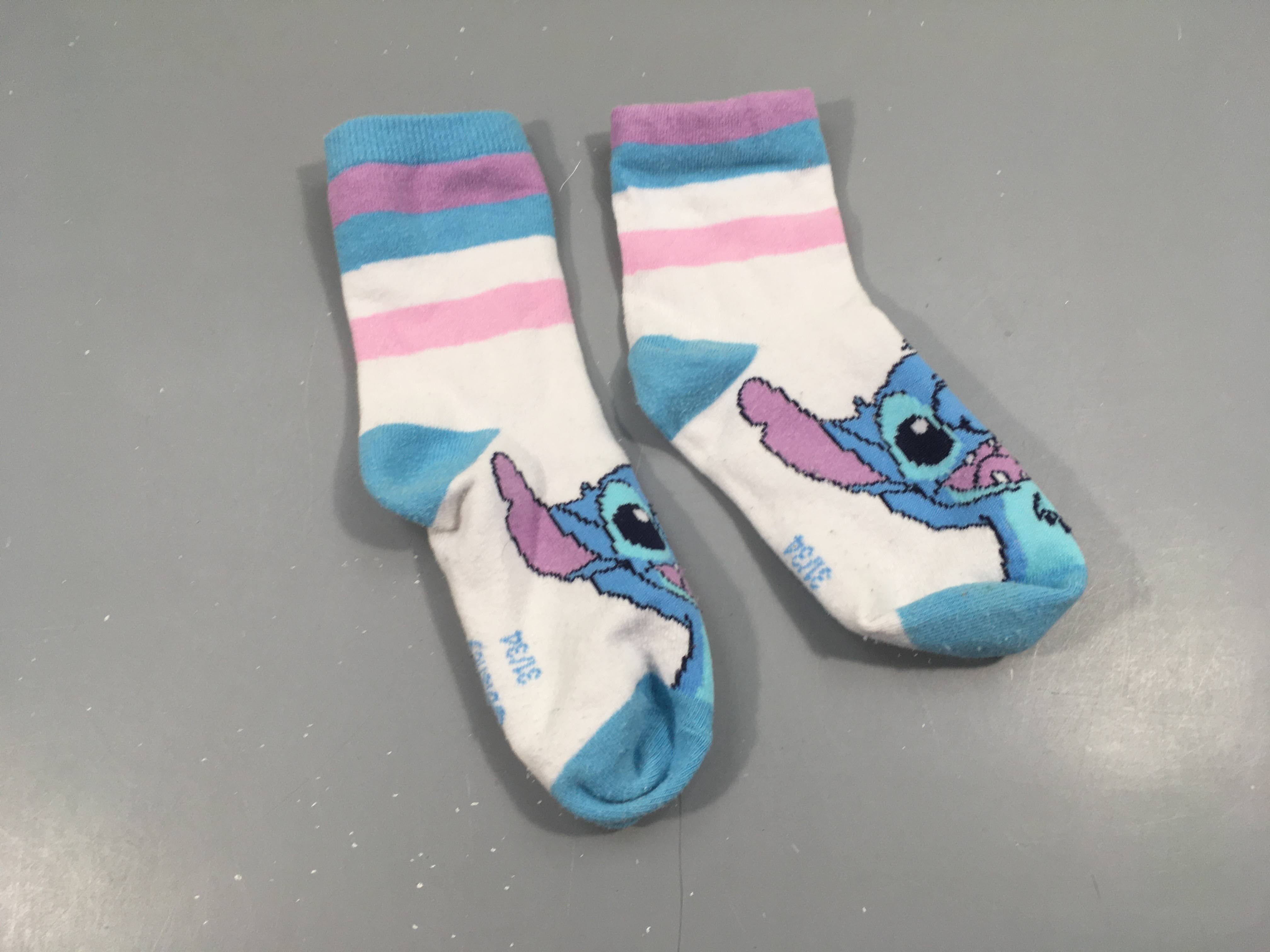 Chaussettes Stitch blanc/bleu, P 31-34