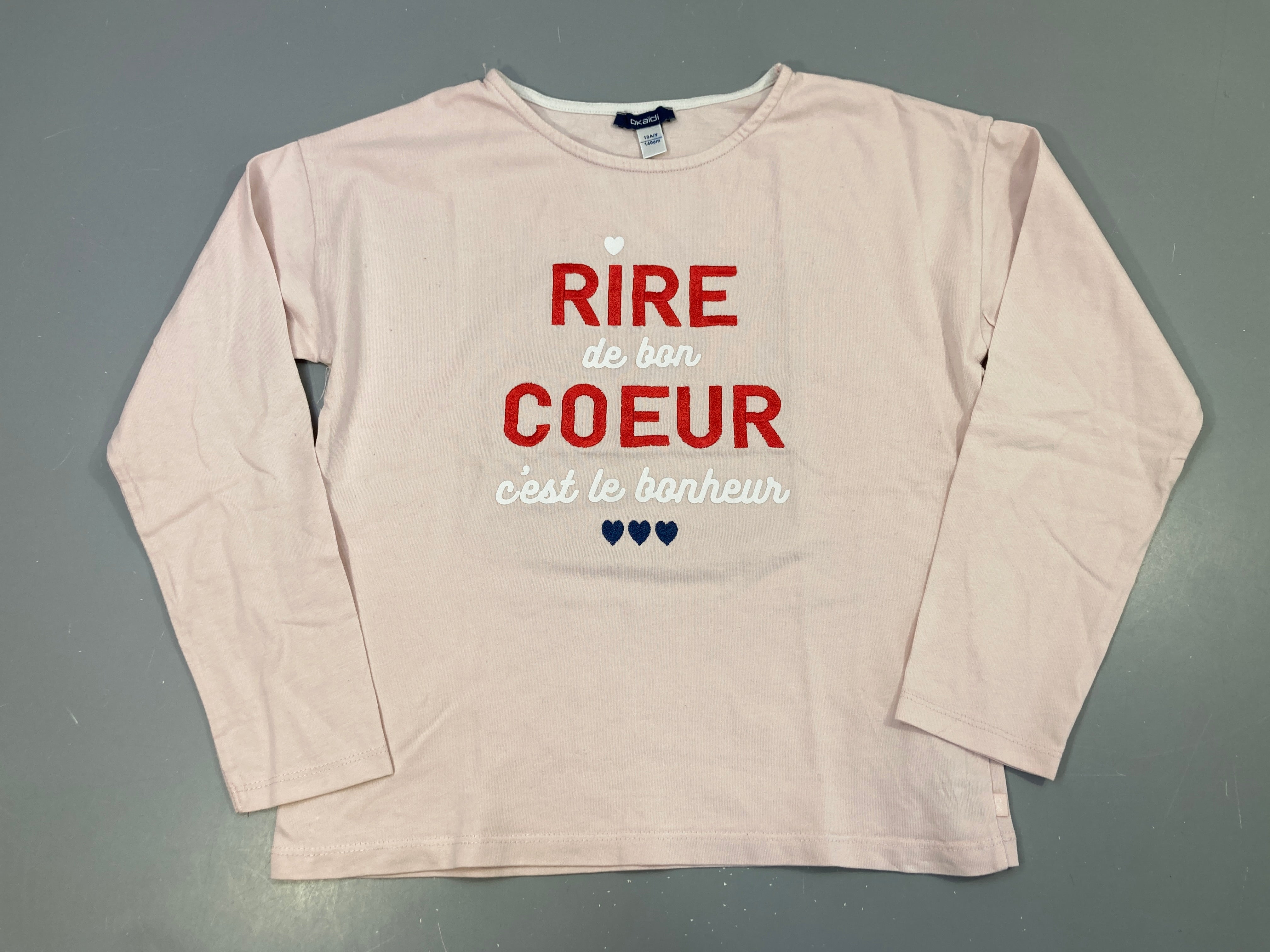T-shirt m.l rose clair 