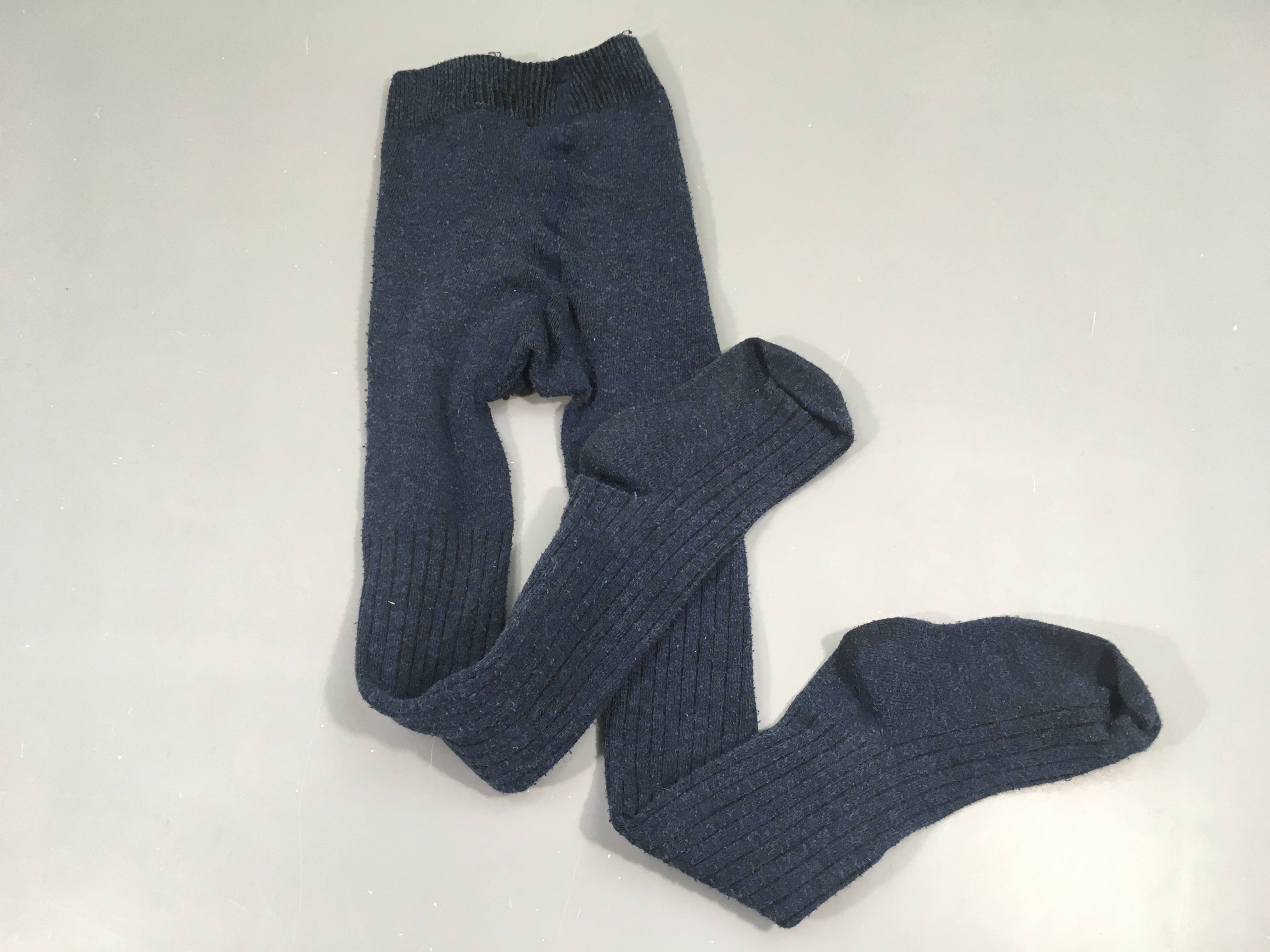 Collants bleu foncé cotelé