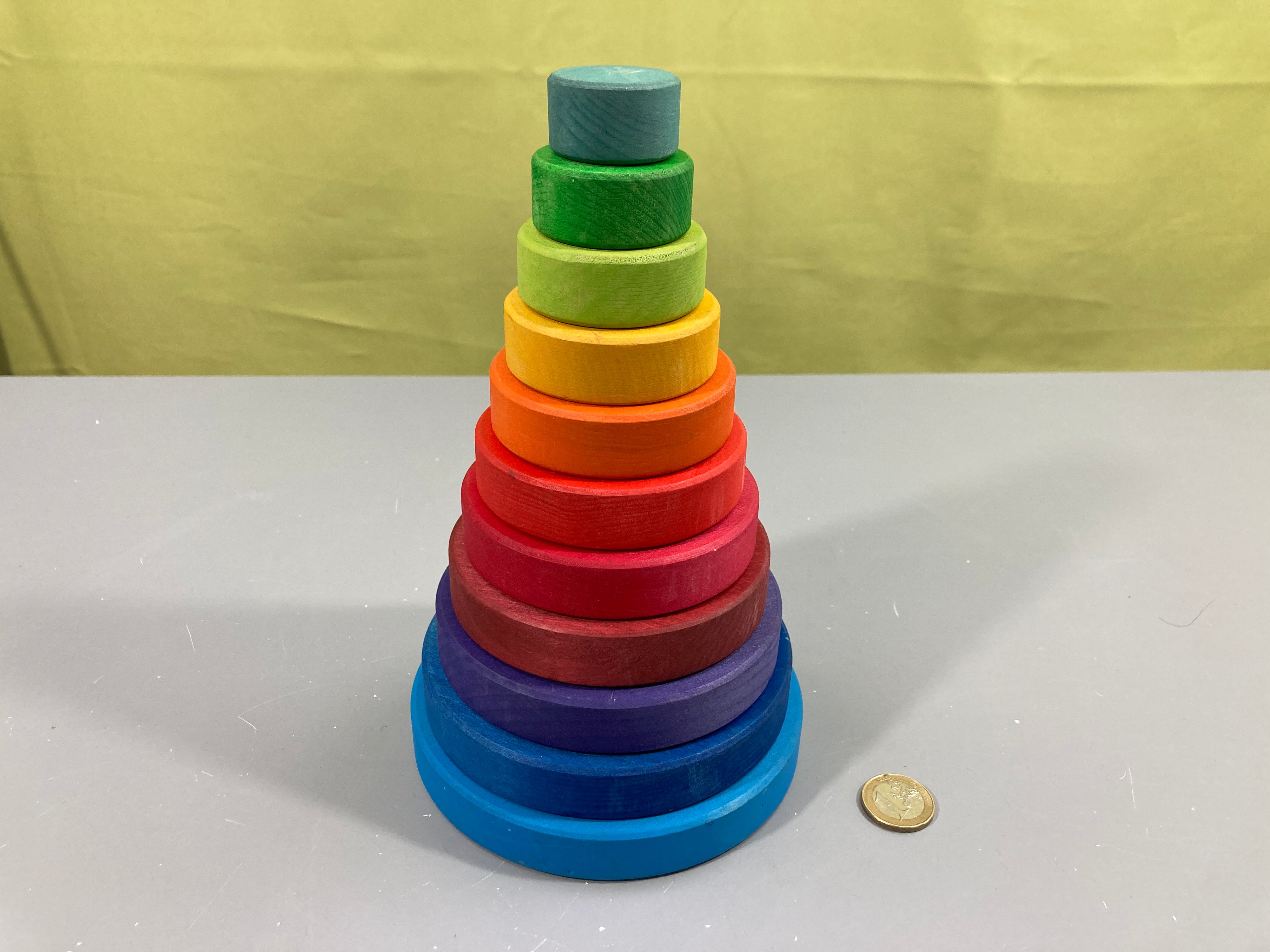 Tour en bois à empiler multicolore Grande Grim