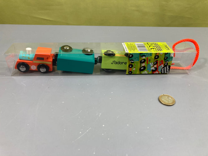 Train en bois magnétique nature wood toys j'adore, 3+ - complet, moins cher chez Petit Kiwi