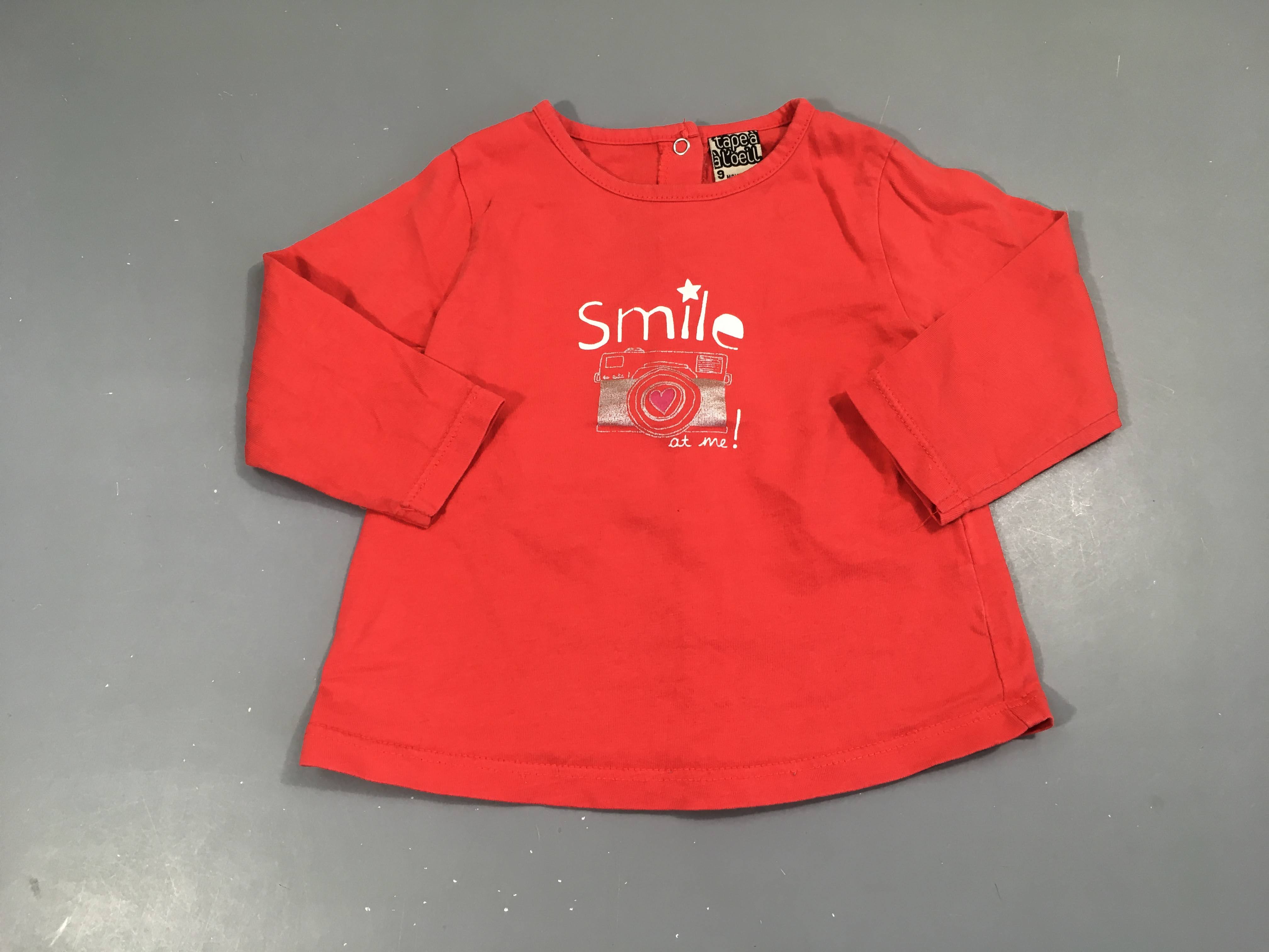 T-shirt m.l rouge Smile