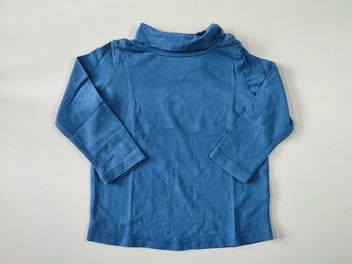T-shirt m.l col roulé bleu