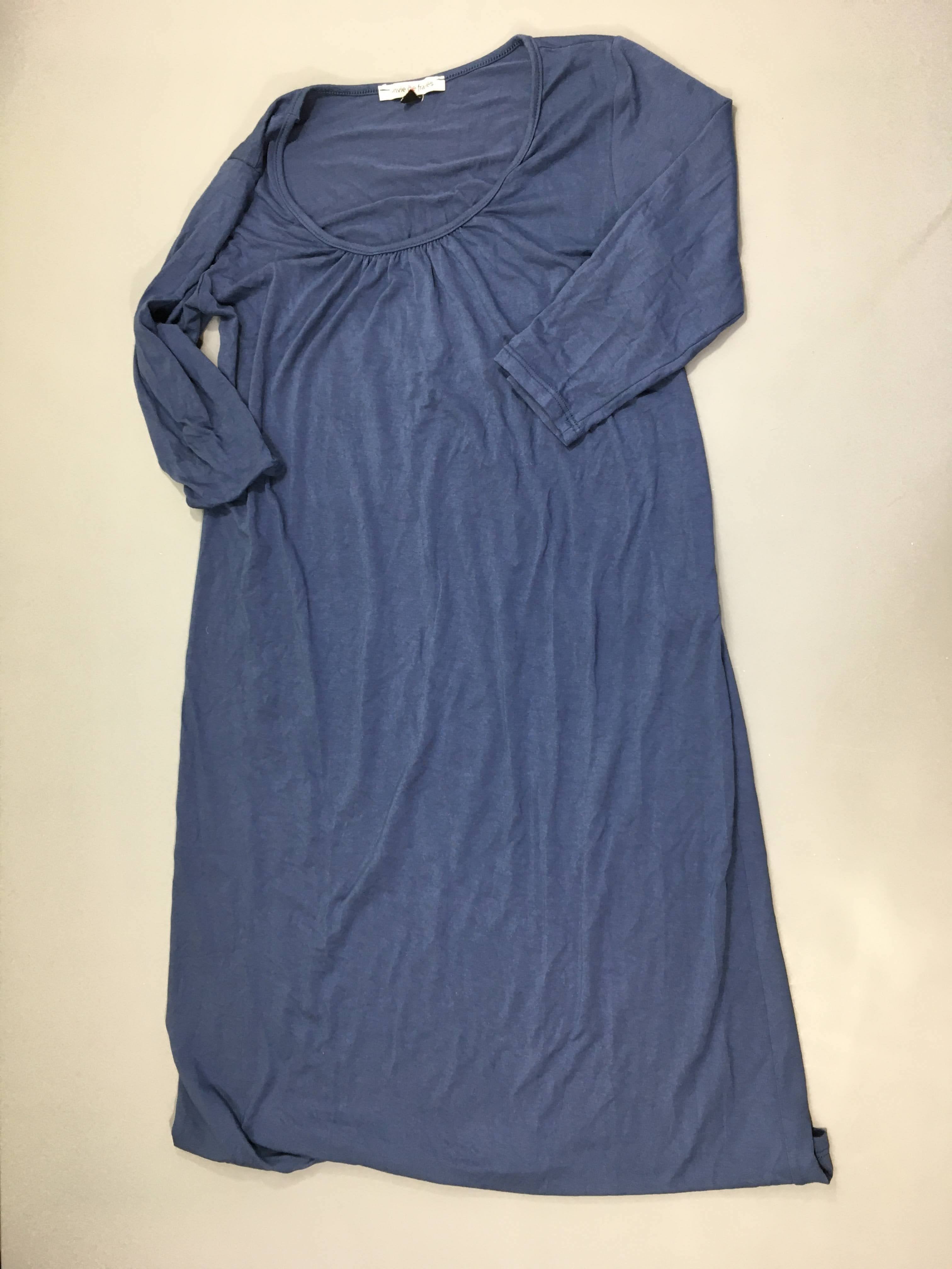 Robe m.l jersey bleu