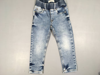 Jeans taille élastique effet légèrement