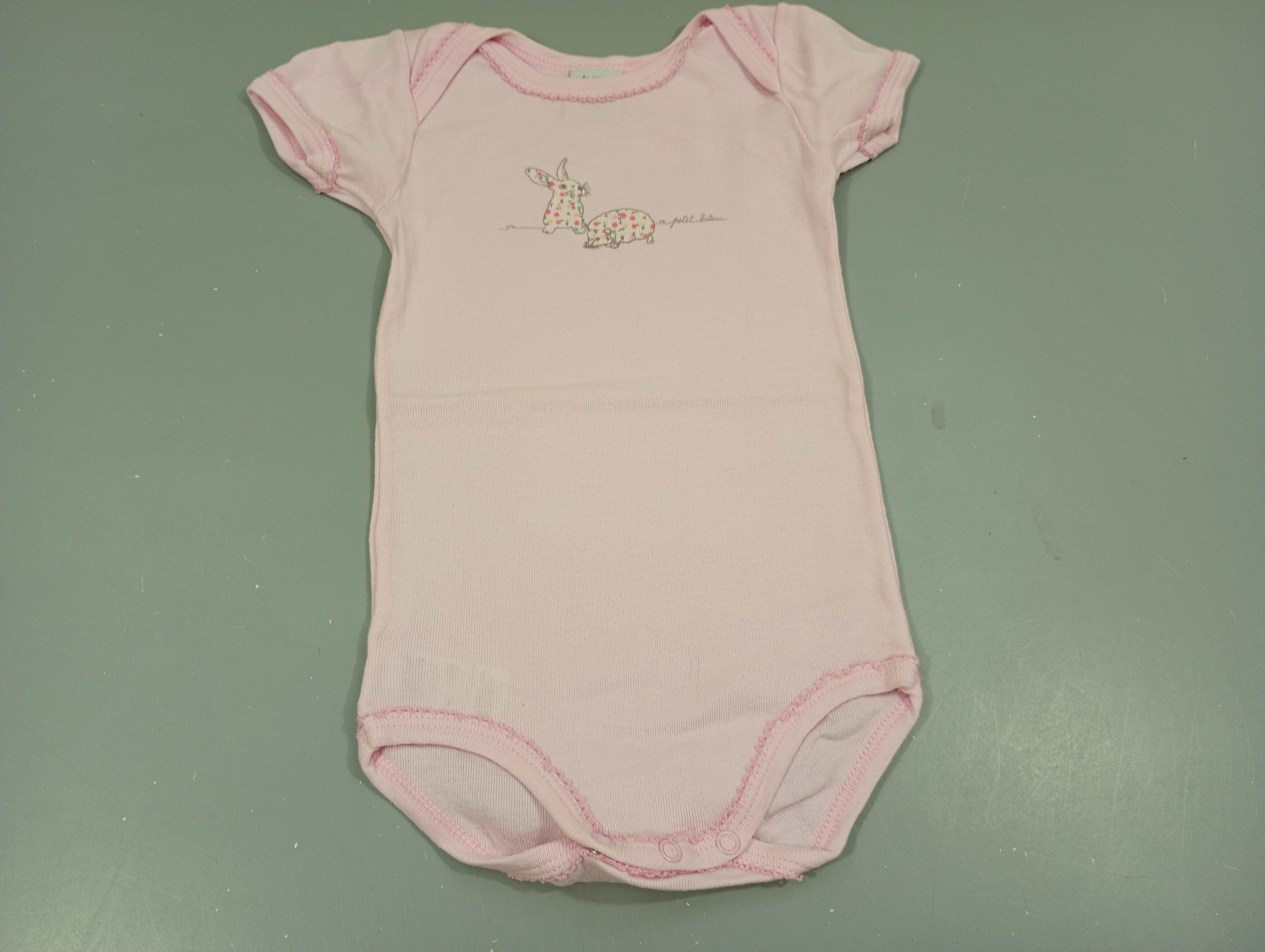 Body m.c rose clair, lapin et souris