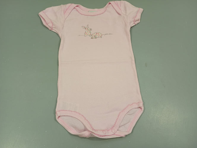 Body m.c rose clair, lapin et souris, moins cher chez Petit Kiwi