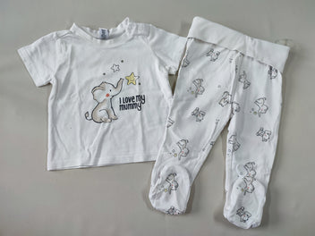 T-shirt m.c blanc éléphant 