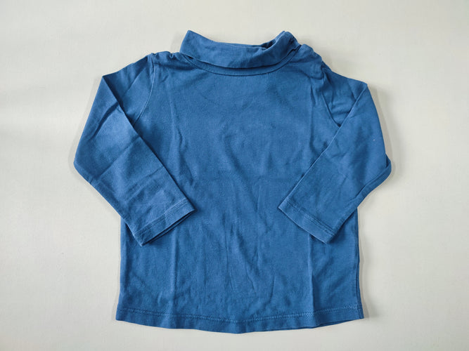 T-shirt m.l col roulé bleu, moins cher chez Petit Kiwi