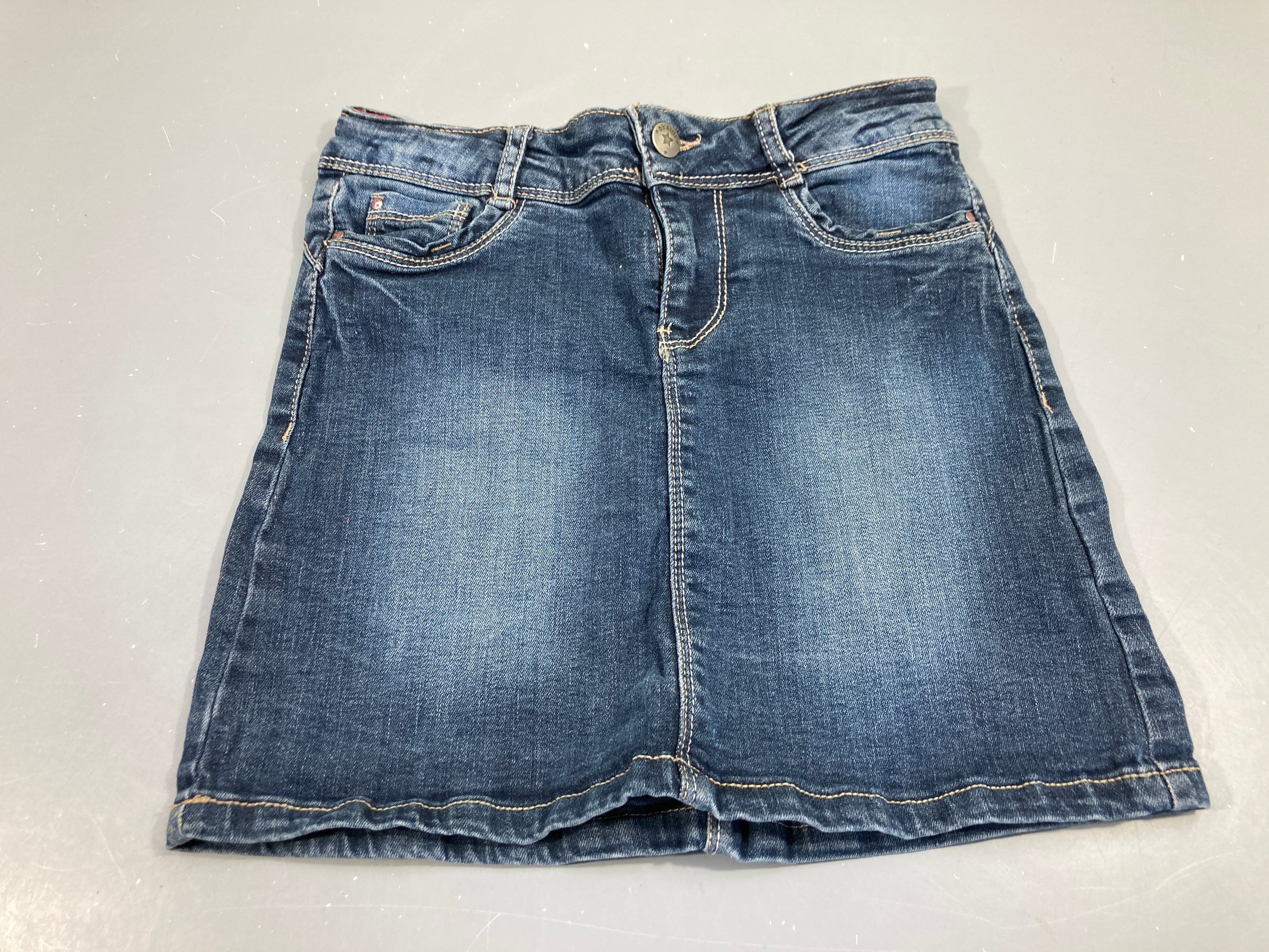 Jupe droite en jeans