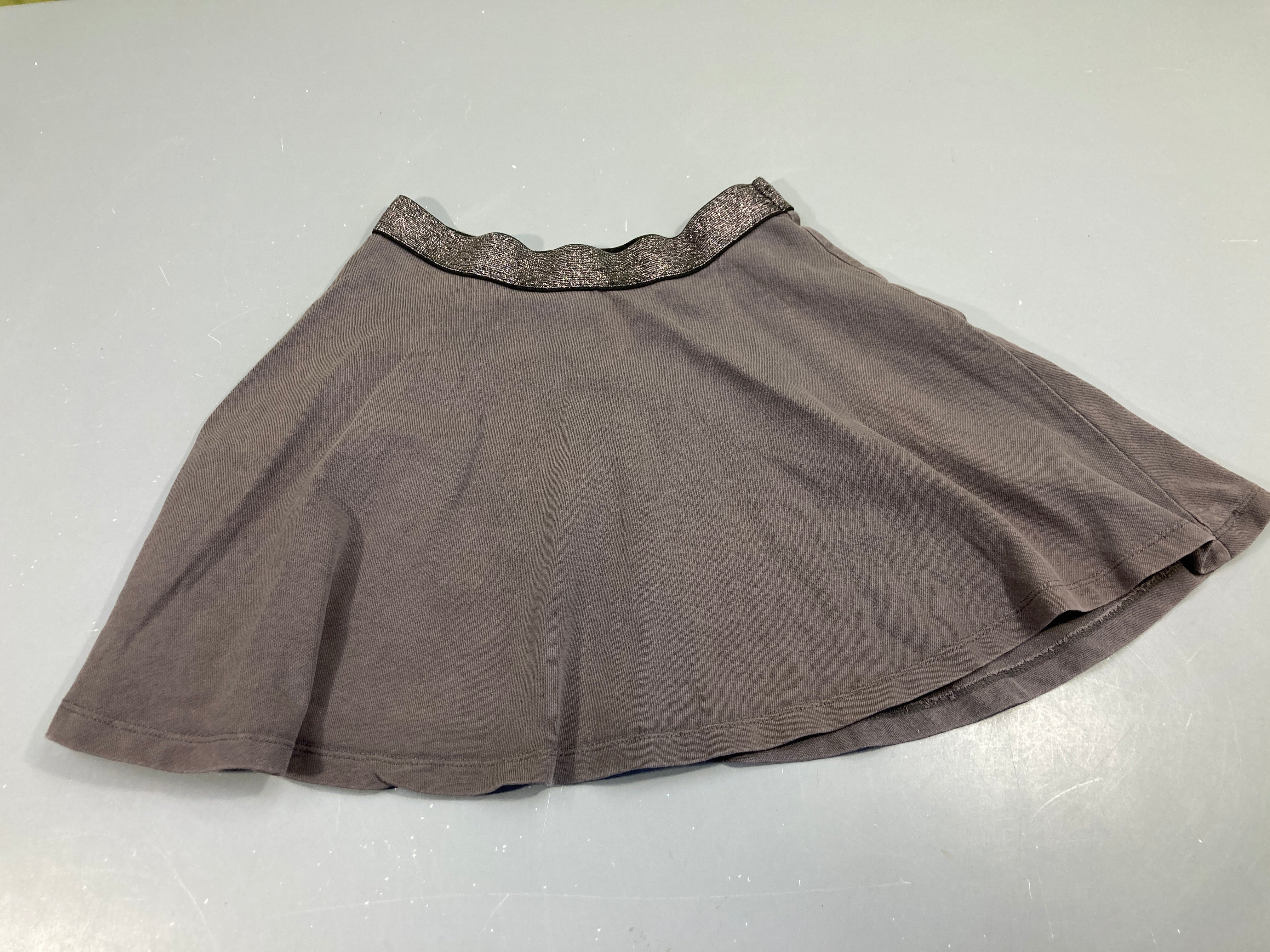 Jupe évasée jersey brun