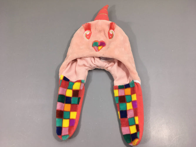 Bonnet licorne rose polaire, moins cher chez Petit Kiwi