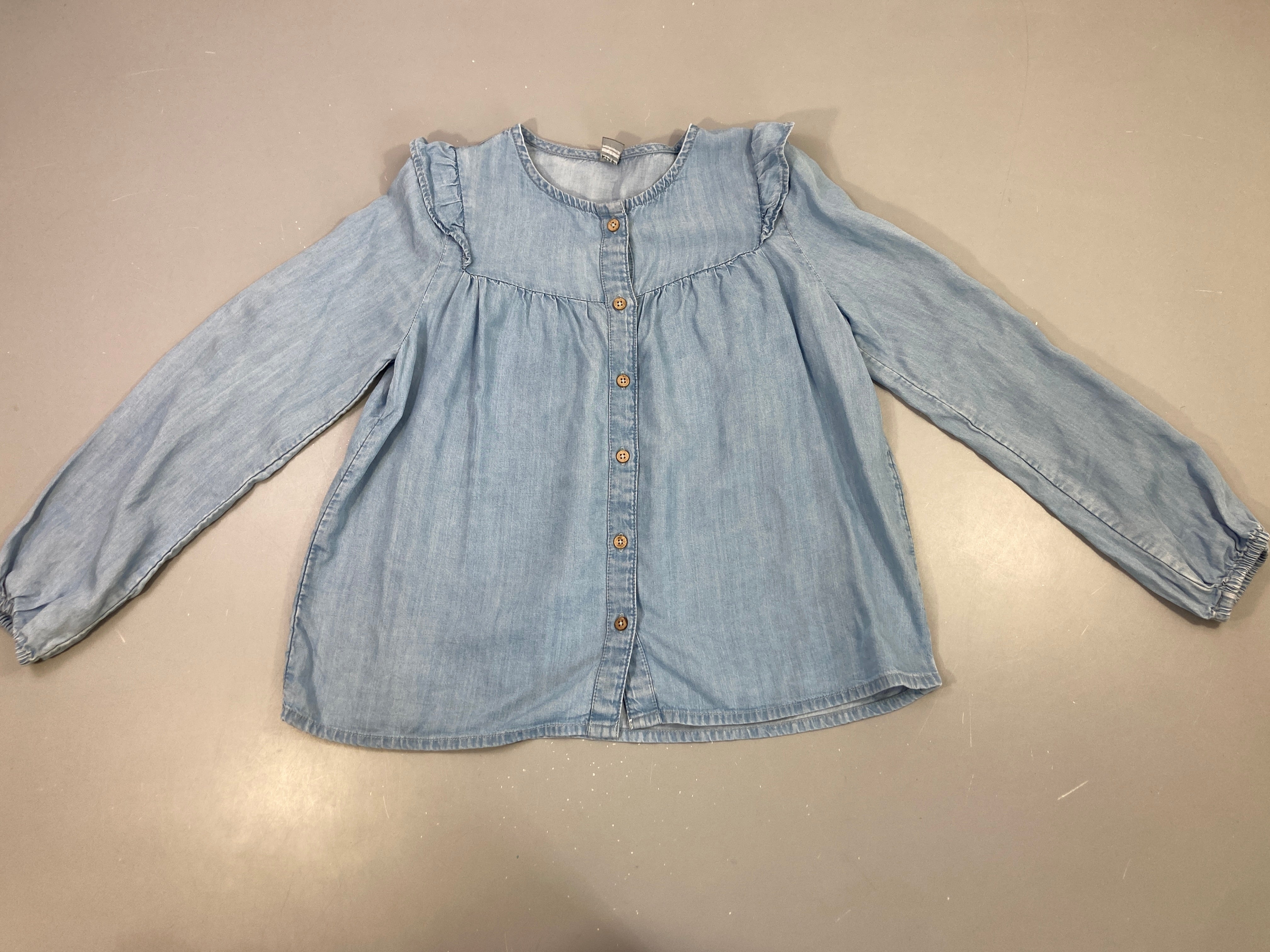 Chemisier m.l denim volants