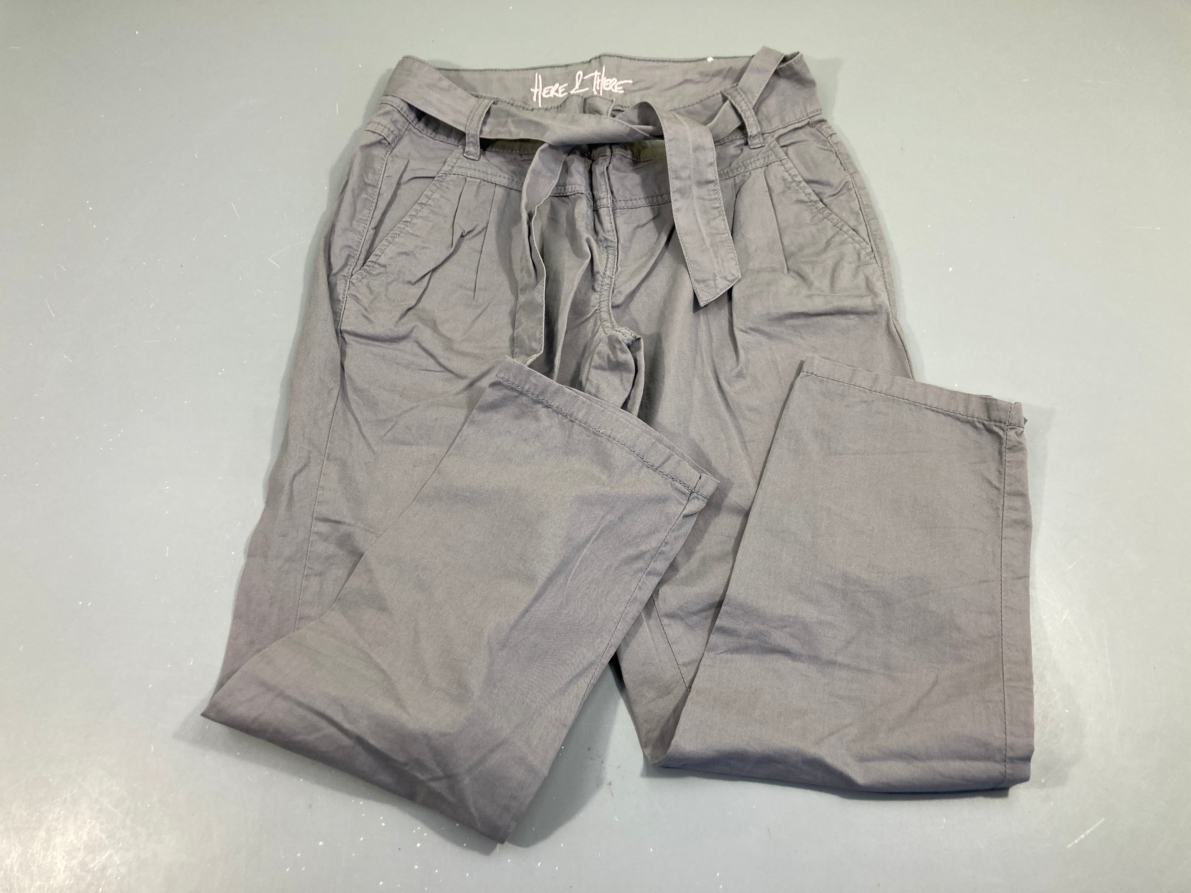 Pantalon coton léger gris clair, Here&There