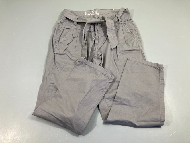 Pantalon coton léger gris clair, Here&There, moins cher chez Petit Kiwi