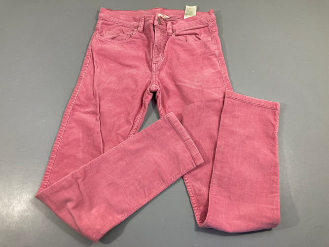 Pantalon velours cotelé rose, moins cher chez Petit Kiwi