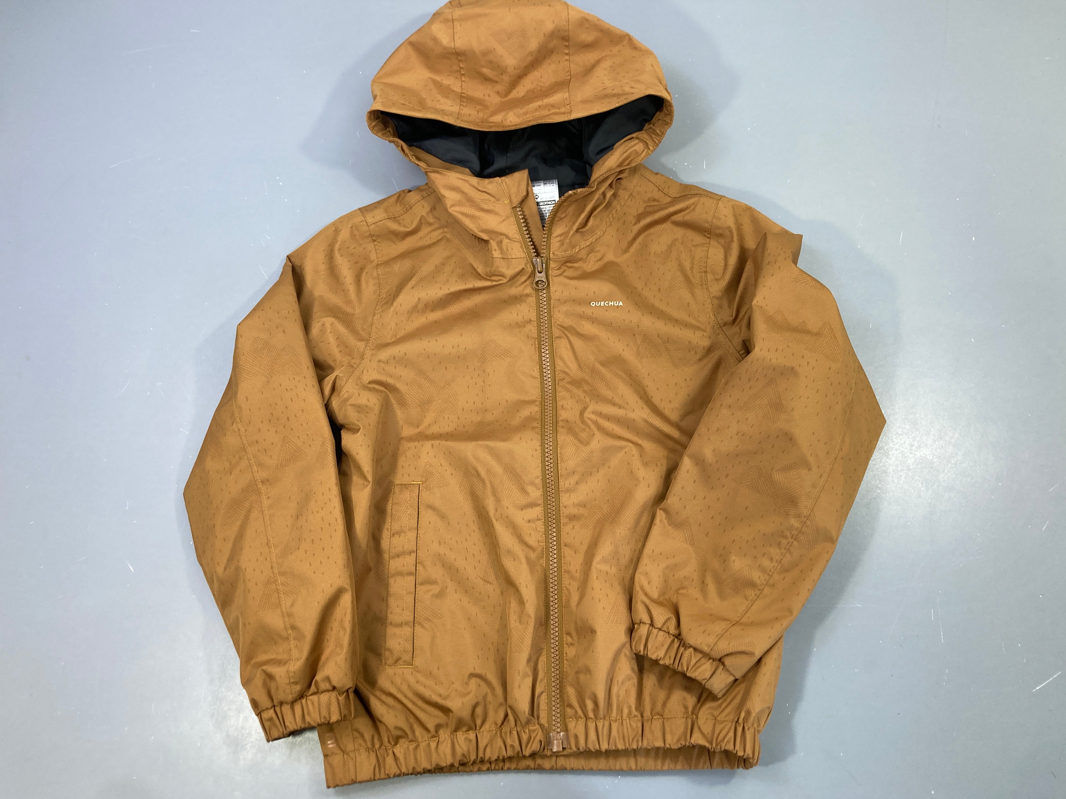 Veste zippée imperméable camel/ocre Quechua