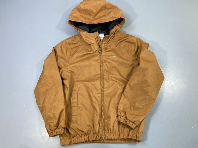 Veste zippée imperméable camel/ocre Quechua, moins cher chez Petit Kiwi