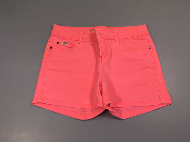 Short toile rose néon, taille 34, moins cher chez Petit Kiwi