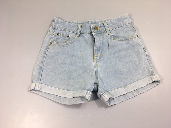 Short denim clair à revers, moins cher chez Petit Kiwi