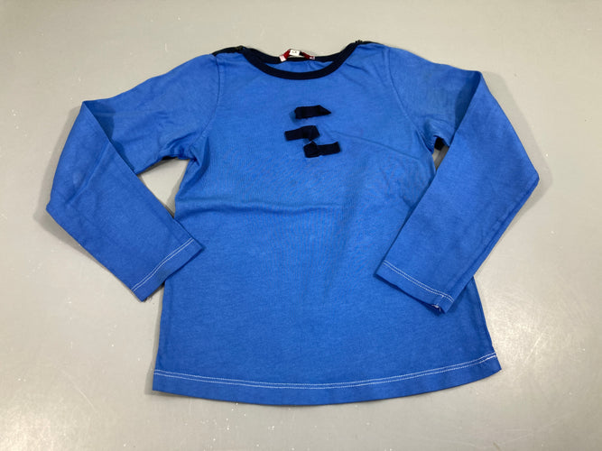 T-shirt m.l bleu avec noeuds, moins cher chez Petit Kiwi