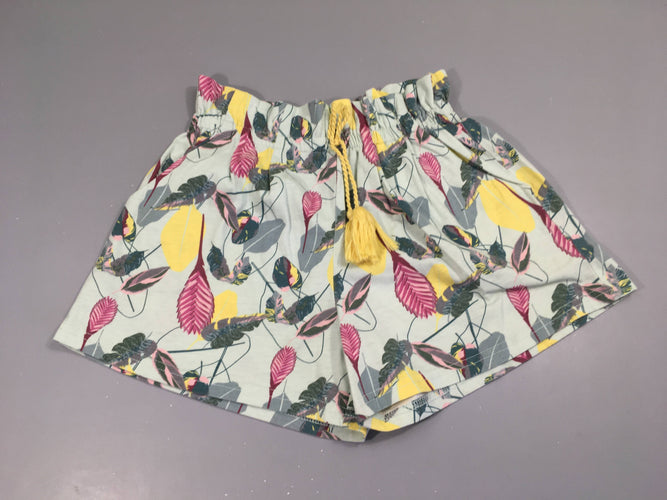 Short molleton bleu plumes, moins cher chez Petit Kiwi
