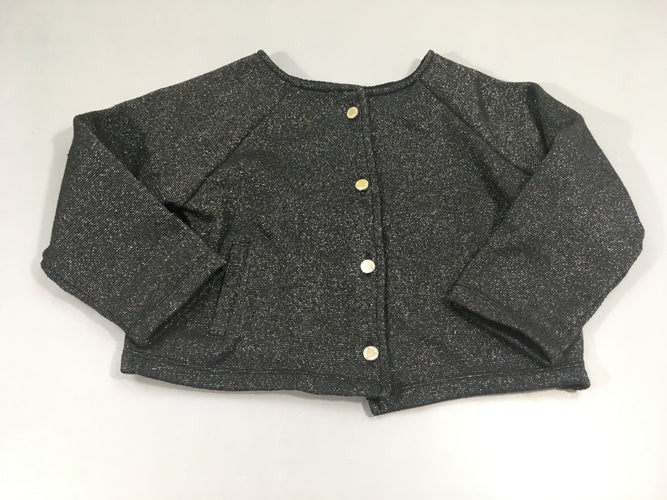 Gilet noir et argent, moins cher chez Petit Kiwi