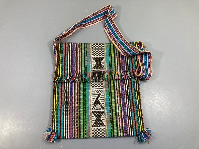 Sac bandoulière toile multicolore, moins cher chez Petit Kiwi