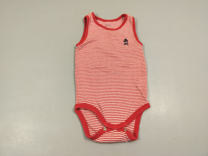 Body s.m blanc rayé rouge, tortue bleu marine, moins cher chez Petit Kiwi