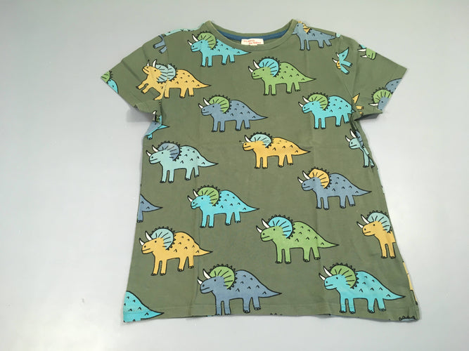 T-shirt m.c kaki dinos, moins cher chez Petit Kiwi