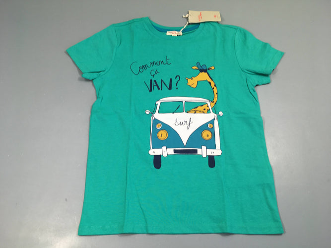 T-shirt m.c vert girafe, moins cher chez Petit Kiwi