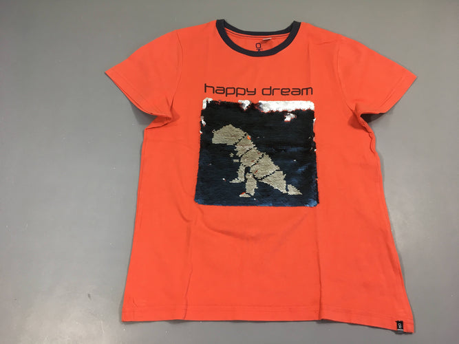 T-shirt m.c orange dream sequins réversibles, moins cher chez Petit Kiwi