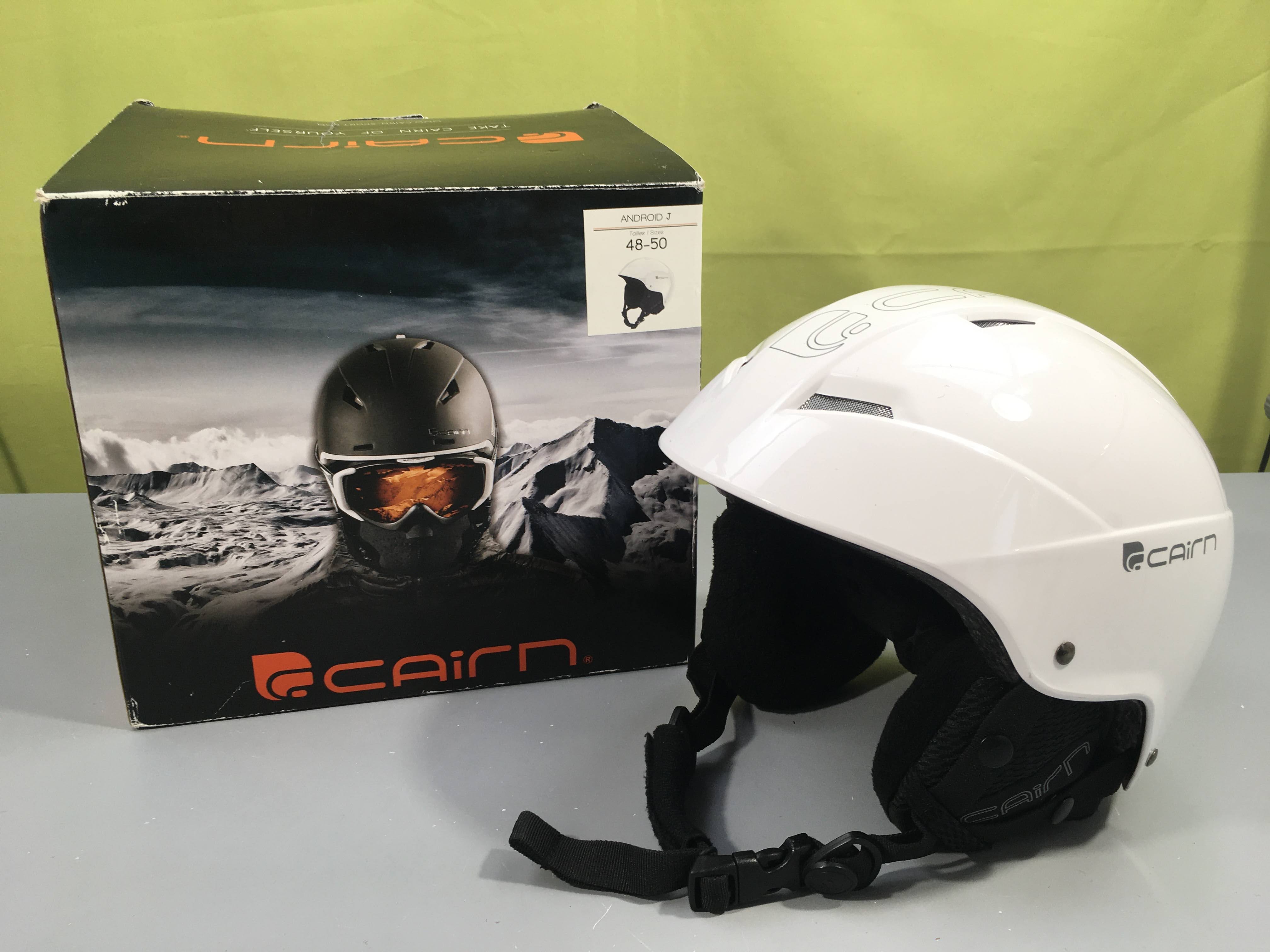 Parfait état-Casque de ski blanc AndroidJ 48-50cm