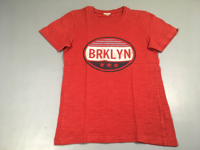 T-shirt m.c rouge flammé BRKLN, moins cher chez Petit Kiwi