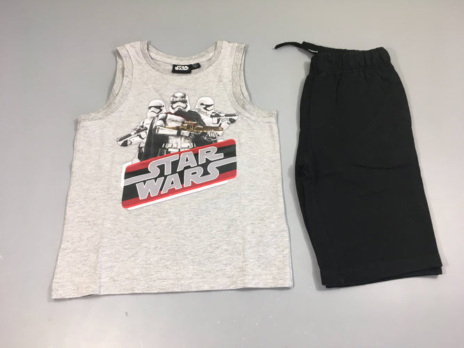 Pyjashort 2pcs jersey gris chiné/noir Star Wars, moins cher chez Petit Kiwi