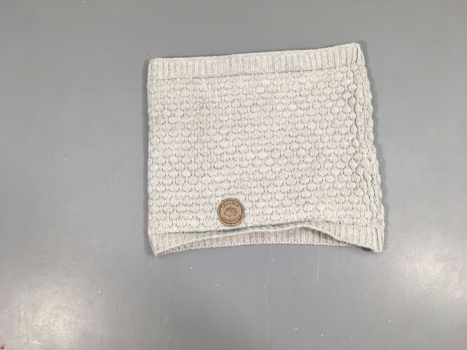 Tour de cou gris clair texturé, moins cher chez Petit Kiwi