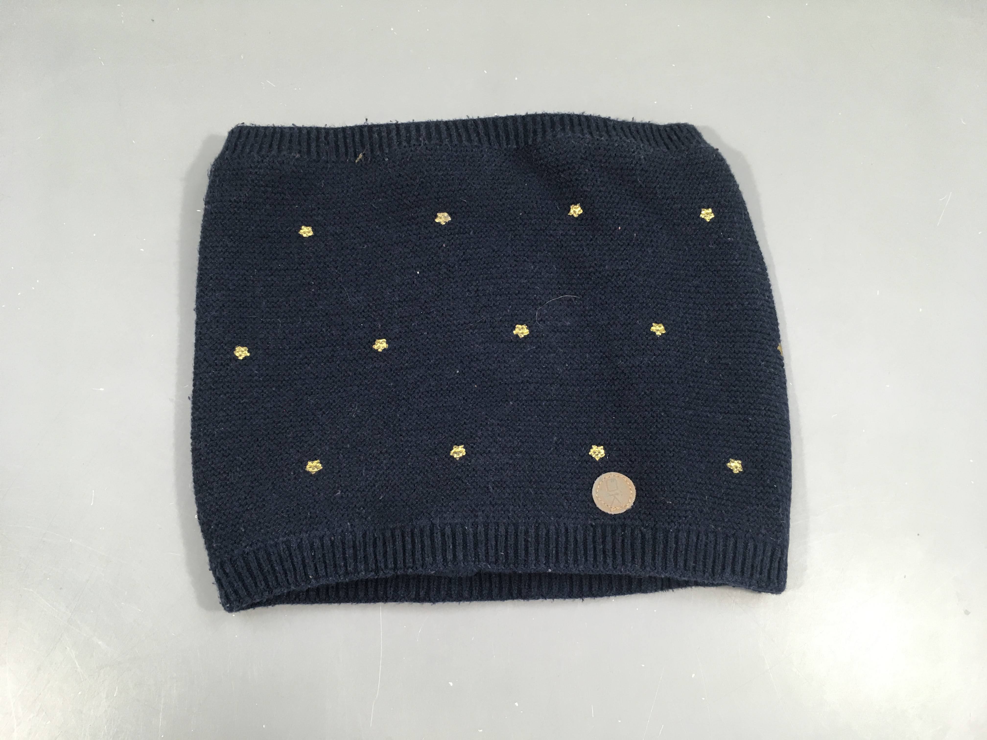 Tour de cou bleu foncé étoiles doublé polar