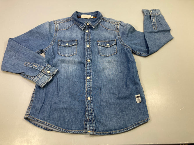 Chemise m.l en jean, moins cher chez Petit Kiwi
