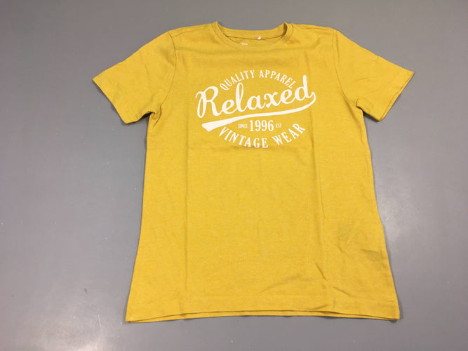 T-shirt m.c jaune chiné Relaxed, moins cher chez Petit Kiwi