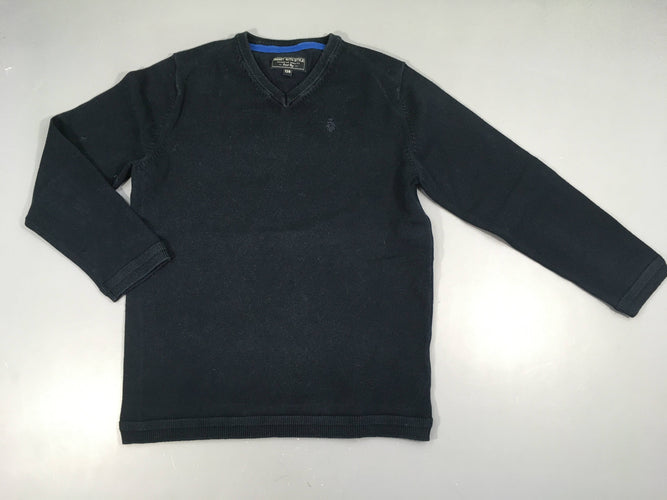 Pull col V bleu marine Légèrement bouloché, moins cher chez Petit Kiwi