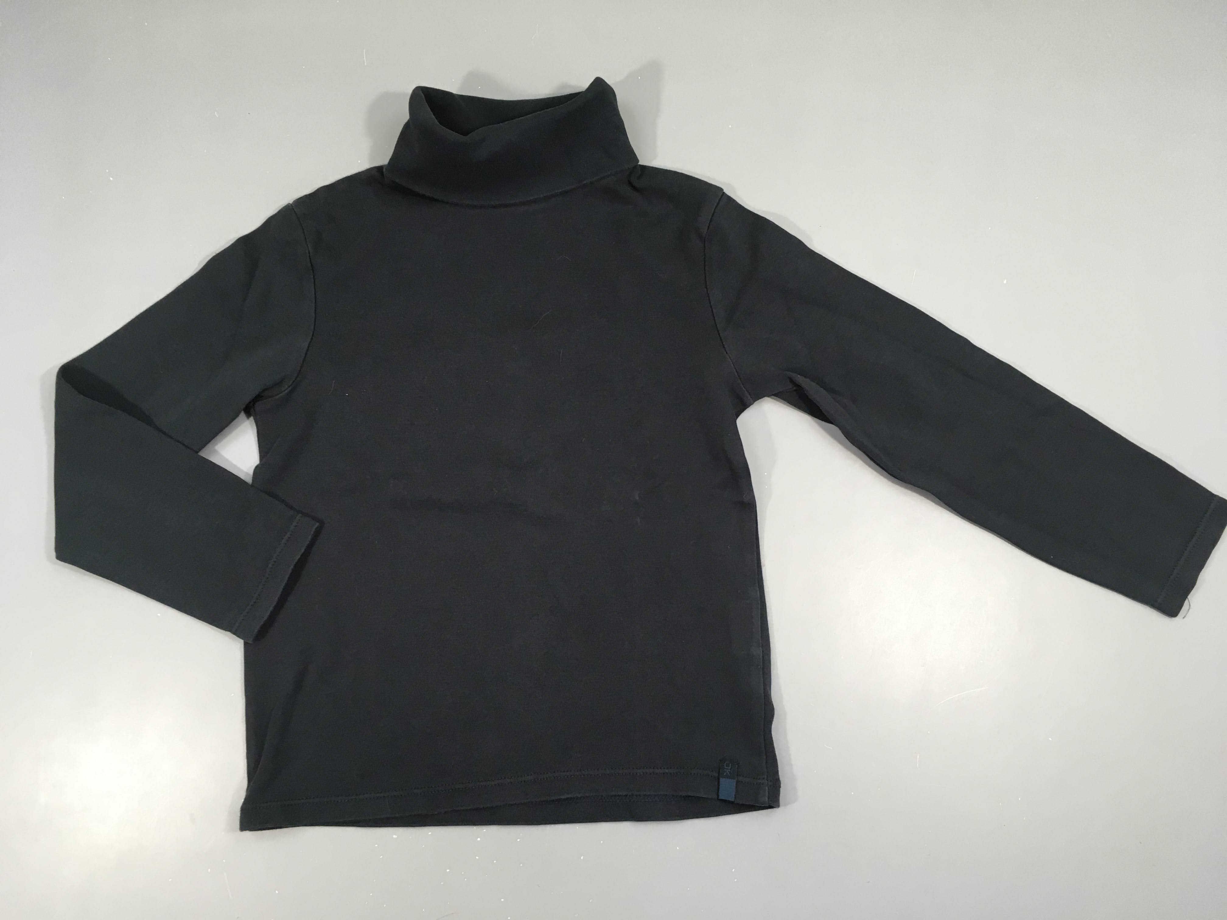 T-shirt m.l col roulé bleu marine