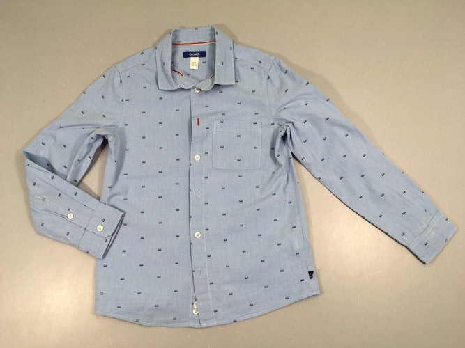 Chemise m.l bleu traits, moins cher chez Petit Kiwi