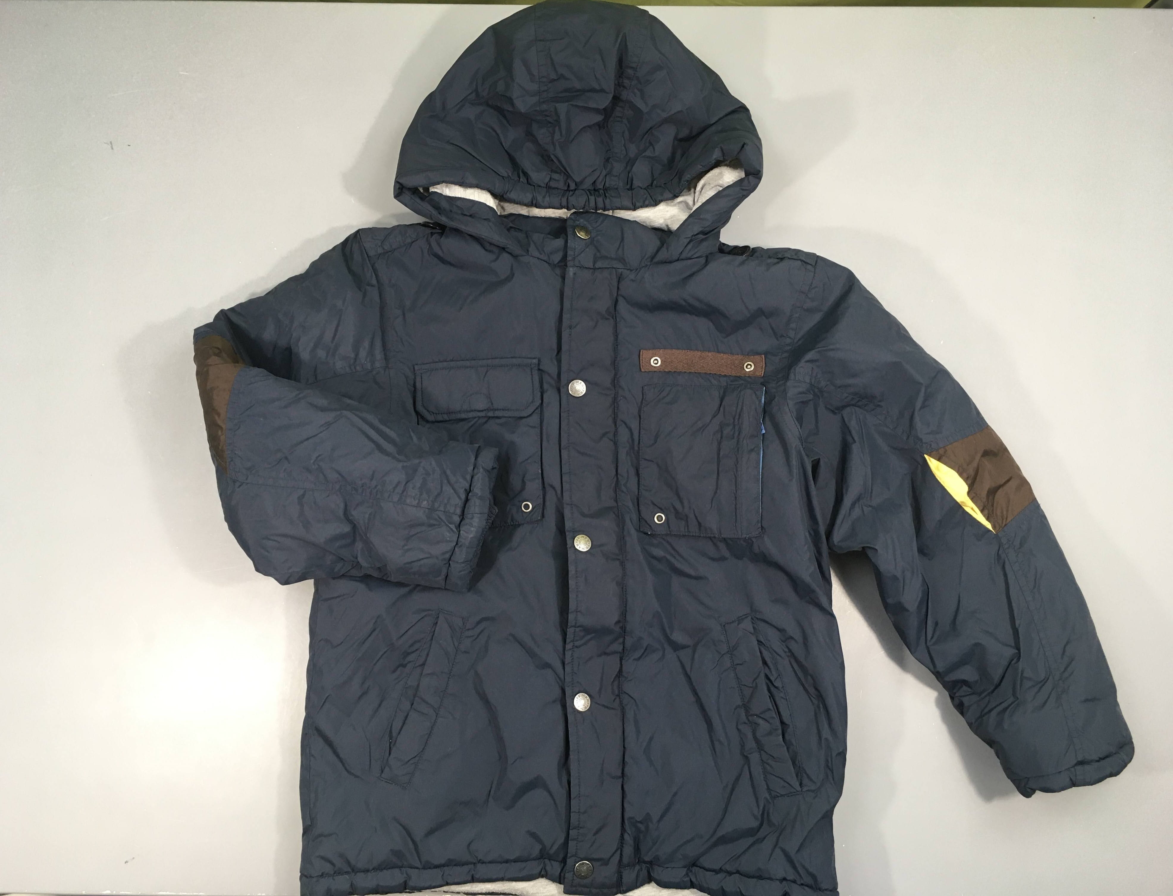 Veste bleu foncé à capuche amovible