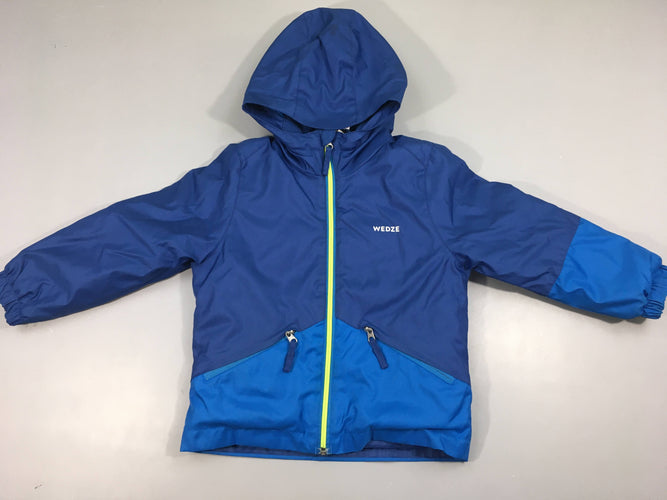 Veste de ski bleue Wed'ze-Tache dessus capuche, moins cher chez Petit Kiwi