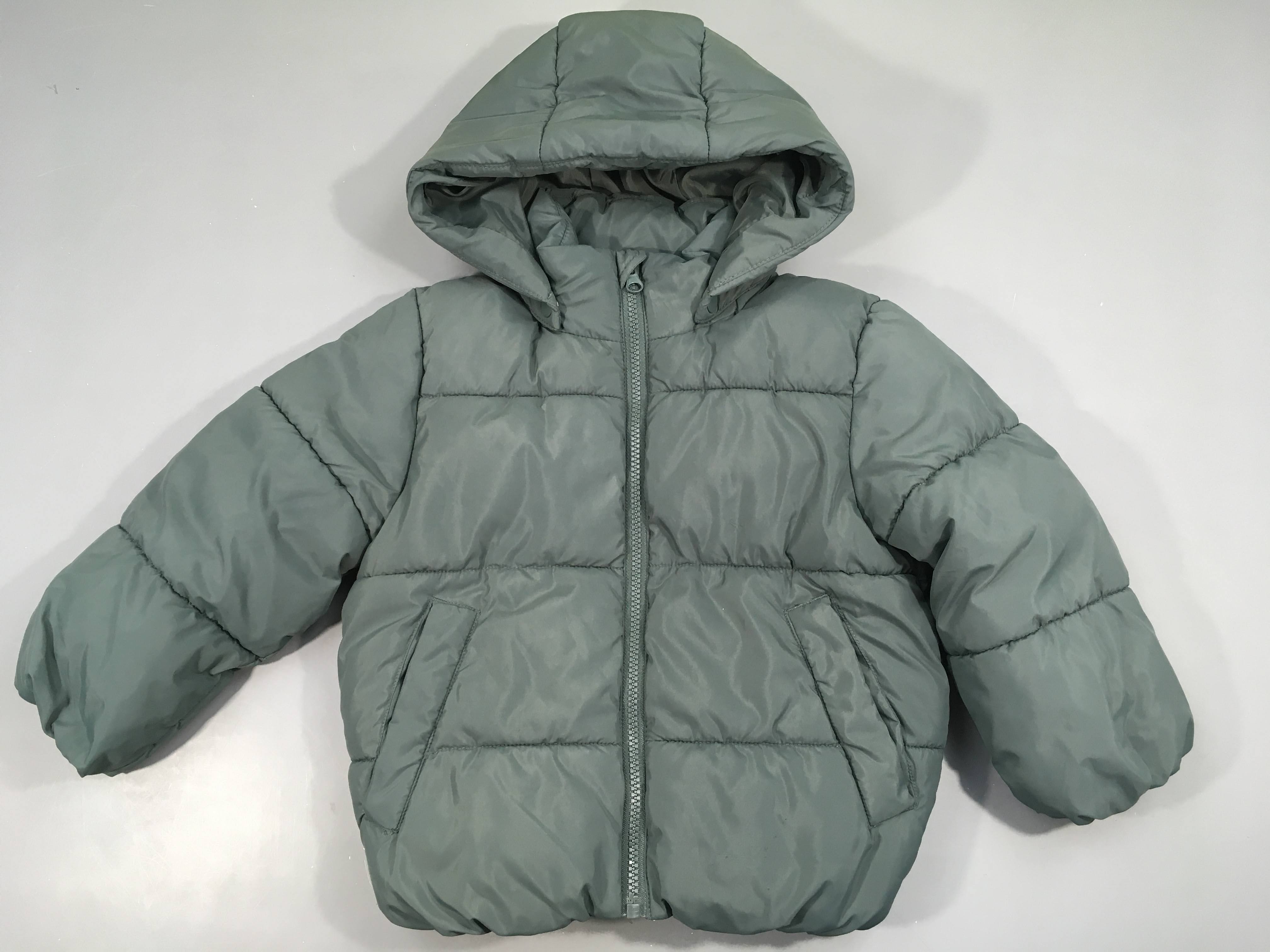 Doudoune kaki à capuche amovible