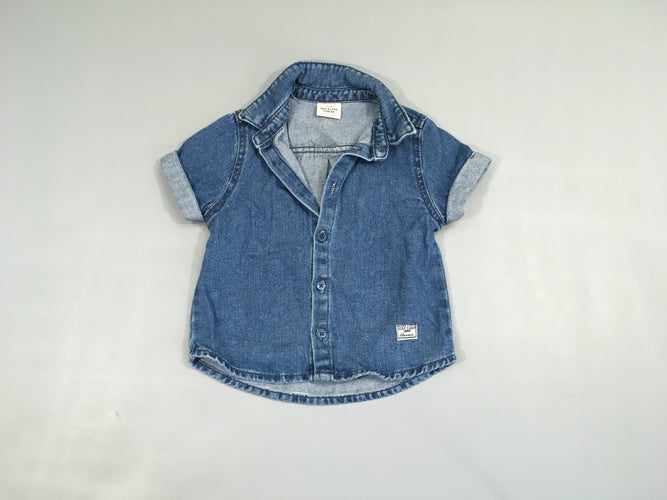 Chemise m.c en jean, moins cher chez Petit Kiwi