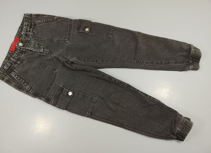 Pantalon cargo denim noir , cheville élastiques, Jennyfer (36), moins cher chez Petit Kiwi